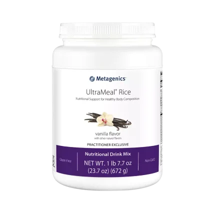 ultrameal rice, ultrameal rice vanilla, rice protein, nutritional drink, metagenics, the woodlands, vitamins, supplements, theramineral