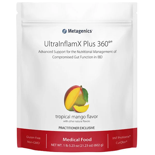 ultra inflamx plus 360 mango, ultra inflamx plus, ultra inflamx, medical food, metagenics, the woodlands, vitamins, supplements, theramineral
