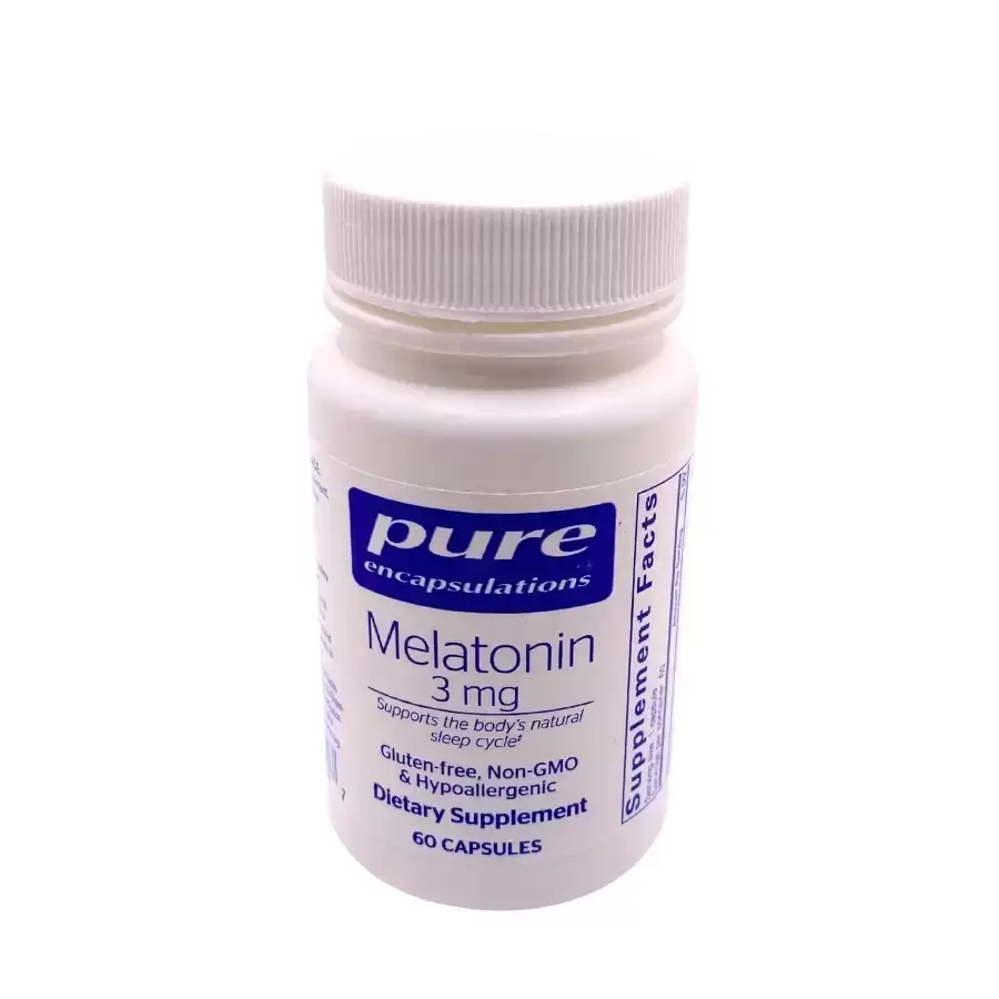 Melatonin - ft Melatonin 3 mg by Pure 60 capsules - Image 1